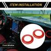 Jeep Wrangler JK (2007-2014) Red A Pillar Speaker Ring Cover Trim