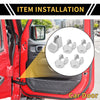 Jeep Wrangler JL JLU (2018-2024) Silver Tone Door Limiting Cover Trim