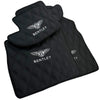 Bentley Continental GT (2004-2017) - Hand Made Set Black Leather Floor Mats