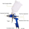 Airbrush - Blue HVLP H827 Spray Gun 600ml Cup 1.7mm Nozzle