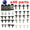 40 Pcs Car Bumper Door Trim Engine Retainer Clips