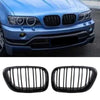 BMW X5 Gloss Black Dual Slat Bumper Grille Kidney Grill (2000–2006)