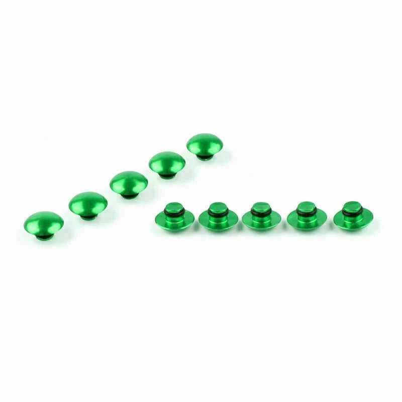 Motorcycle Screws & Bolts 10 x M8 Green Protective Caps