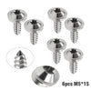 Fastening 6pcs M5x15mm Titanium Torx Head Self Tapping Screws