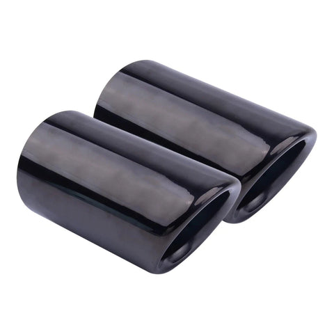 BMW E90 E92 325i 328i 2 x Ti Black Exhaust Trim Tail Pipe (2007-2010)