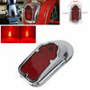 Harley Fat Boy Softail Metal Chrome Red Tombstone Brake Tail Light