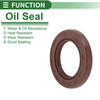 Oil Seal 25x40x5mm FKM Rubber High Pressure Brown 5 Pcs
