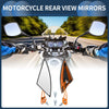 Motorcycle 2x M8/M10 Rear View Mirror Handlebar Mirrors Orange Aluminum