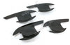 Mitsubishi Triton L200 4 x Carbon Door Handle Bowl Inserts Covers (2006-2014)