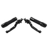 Honda VFR1200 CNC Black Extendable Brake Clutch Lever Grip Set (2010-2016)