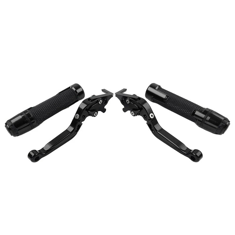 Honda VFR1200 CNC Black Extendable Brake Clutch Lever Grip Set (2010-2016)