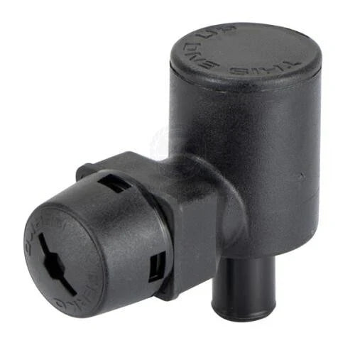 Fuel Breather Marine Boat Fuel Tank Breather P-Trap Vent Valve Black Cap