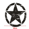 Jeep Wrangler Black Round Star Decal Sticker
