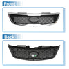Kia Forte (2010-2013) Black Chrome Silver Tone Front Upper Bumper Grille