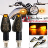 Universal Fit - Amber Smoked LED Motorcycle Turn Signal Indicators (N/A)