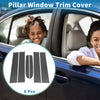 Ford Ranger 6 Pcs Door Pillar Window Trim Carbon Fiber (2001-2011)