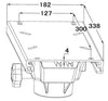 73mm Pedestal Pole Heavy Duty Boat Seat Slide & Swivel Top