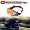 Motorcycle Riding Goggles Red Lens Pink Frame PC PU Cycling Sunglasses