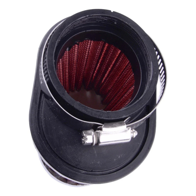 Car Motorcycle - Includes Clamp 55mm Red Air Filter Cone (Fits Various Models)