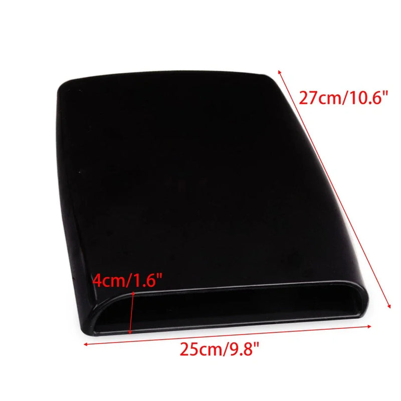 Car Bonnet Hood Scoop Glossy Black Air Flow Intake Vent Cover (N/A)