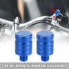 Motorcycle 2 x M8x1.31 Motorcycle Side Mirror Hole Plug Screw Alloy Blue
