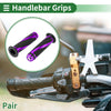 Motorcycle Handlebar Grips Rubber Black Purple 7/8" 22mm Hand Grips Cover