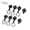8pcs Black Waterproof Motorcycle Car Cigarette Lighter Socket Cover Cap Lid 12V