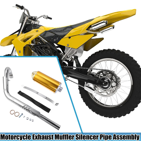Honda Motorcycle Exhaust Muffler Silencer Pipe Kit 1.1Inch