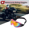 Motorcycle Riding Goggles Red Lens Pink Frame PC PU Cycling Sunglasses