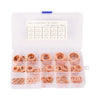 M5-M22 Copper Crush Washer Gasket 150x Flat Ring Seal