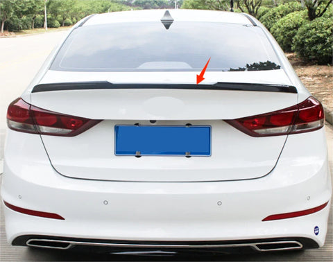 Hyundai Elantra Sedan Rear Spoiler Wing Glossy Black (2017-2018)