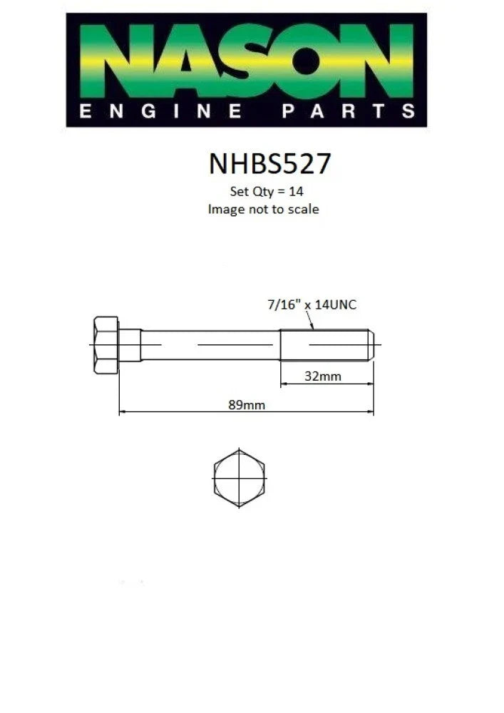 Holden Commodore VB Cylinder head bolt set 2.8L
