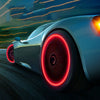 Car - Blue / Red 4 x Fluorescent Luminous Tire Valve Stem Caps