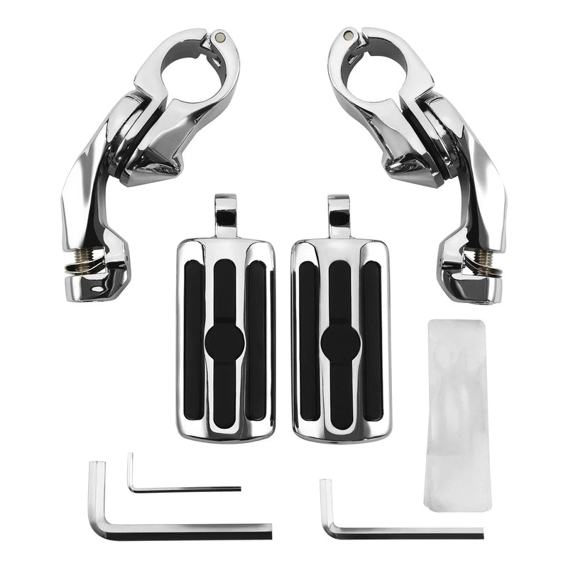 Harley Touring 1-1/4" Motorcycle Short Highway Engine Guard Footpegs