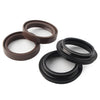 4 x Brown 43x55mm Motorcycle Front Damper Shock Absorber Fork Seal