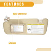 Toyota Highlander 2014-2019 Beige Sun Visor Assembly