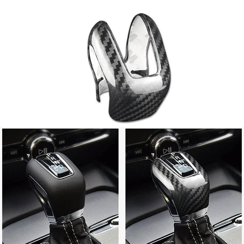 Volvo S60 S90 XC60 2018+ Car Carbon Fiber Gear Shift Knob Cover Trim Fit