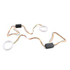 Car Headlight Retrofit 60MM 2 x White Amber Switchback LED Halo Rings