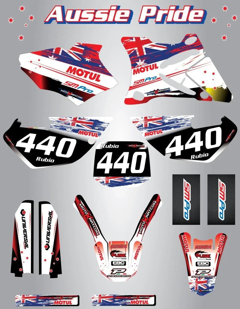 Honda XR 400 AUSSIE PRIDE Custom Graphic Kit