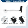 Bosuer 125 Siver Tone Black Head Folding Motorcycle Gear Shifter Lever