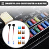 Circuit 12V Mini Fuse Tap w/ 5A 7.5A 10A 15A ATM APM Blade Type Fuse Set