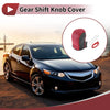 Acura ZDX Black Red Faux Leather Gear Shift Knob Cover (2010 - 2012)