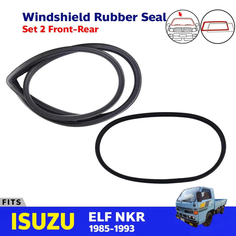 Windshield Rubber Seal Weatherstrip Front+Rear Fits Isuzu ELF NKR Truck 1985-93