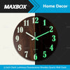 Home - Silent Quartz 12'' Luminous Glow In The Dark Wall Clock