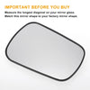 Ford Fiesta Right Side White Mirror Glass W/ Back (2002-2005)
