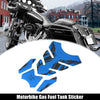 Motorcycle Universal Protector Sticker / 1 x 3D PVC Rubber Pad Emblem Blue