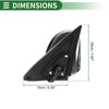 Toyota Highlander Right Side Door Mirror Manual Folding Gloss Black (08-13)