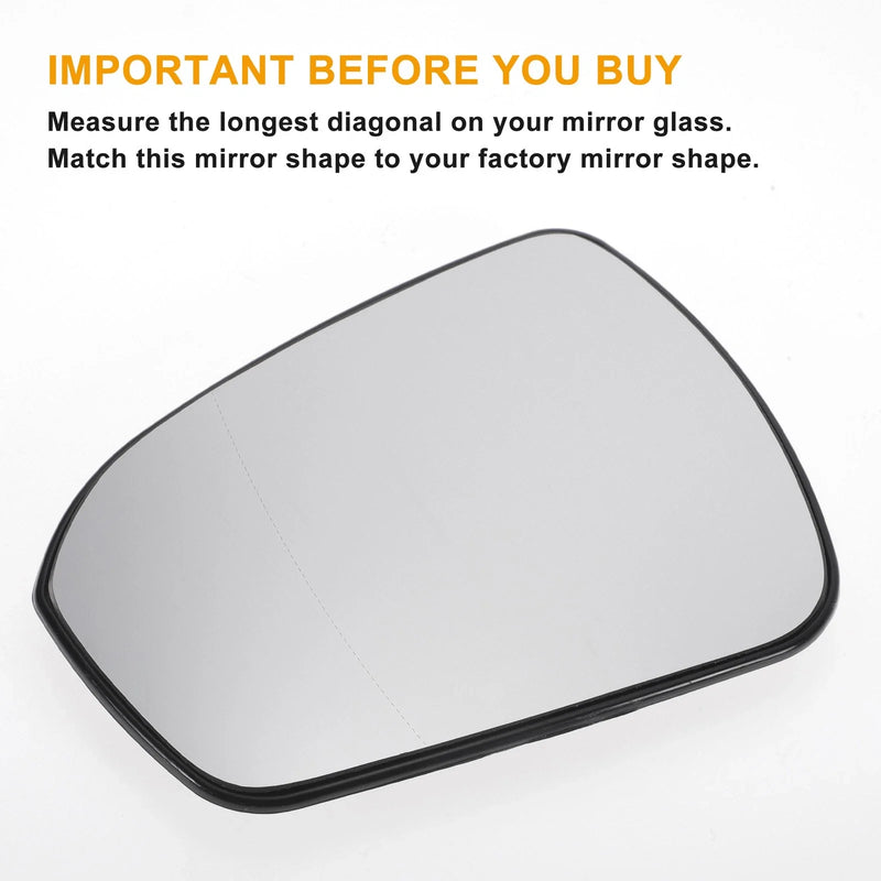 Ford Mondeo Left Side White Heated Mirror Glass (2014-2022)