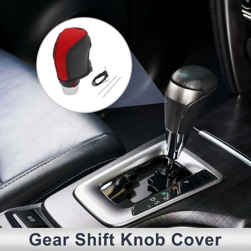 Toyota Camry 1 Pc Car Gear Shift Knob Cover Red Black Faux Leather (2019–2022)