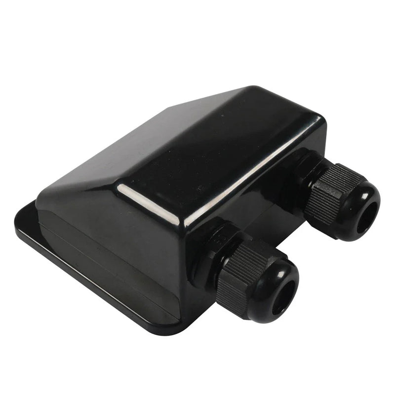 Solar Panel RV Caravan Black Double Wire Cable Entry Gland Box